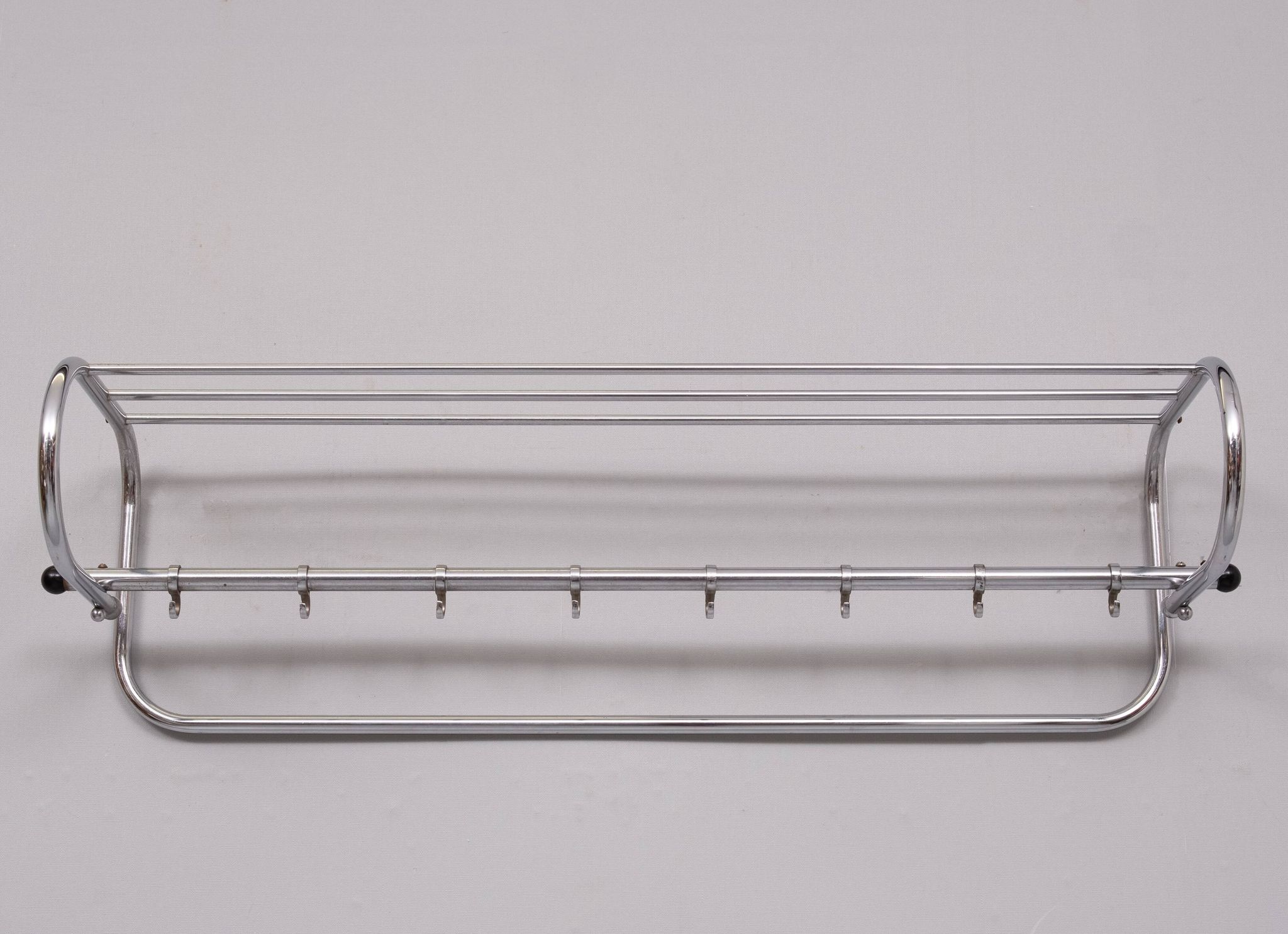 Art Deco Chrome wall Coat Rack Holland 1930s