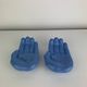 Blue ceramic hand dish, vintage
