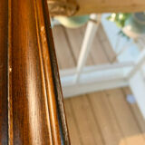 Vintage octagonal wooden mirror