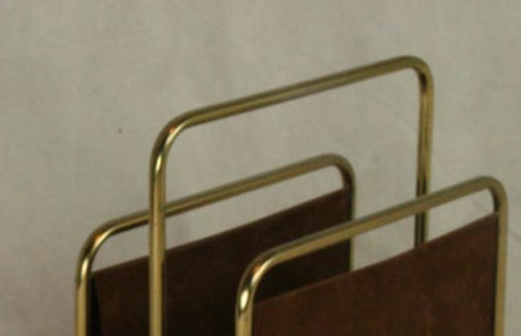 Vintage metal magazine holder