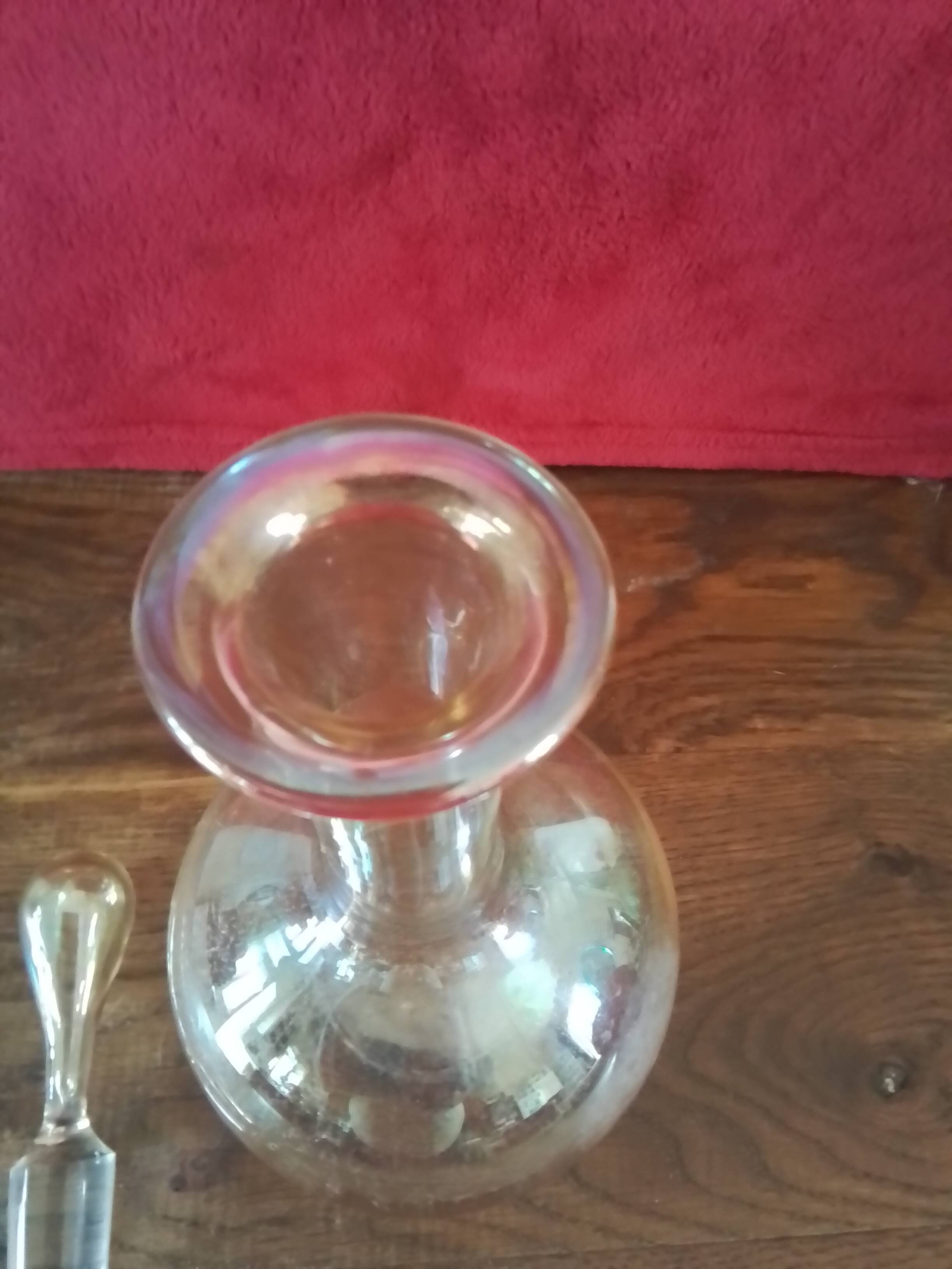 Antique water drop carafe