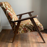Vintage armchair floral fabric