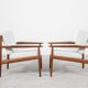 Midcentury Danish pair of easy chairs by Arne Vodder for Glostrup 1960s