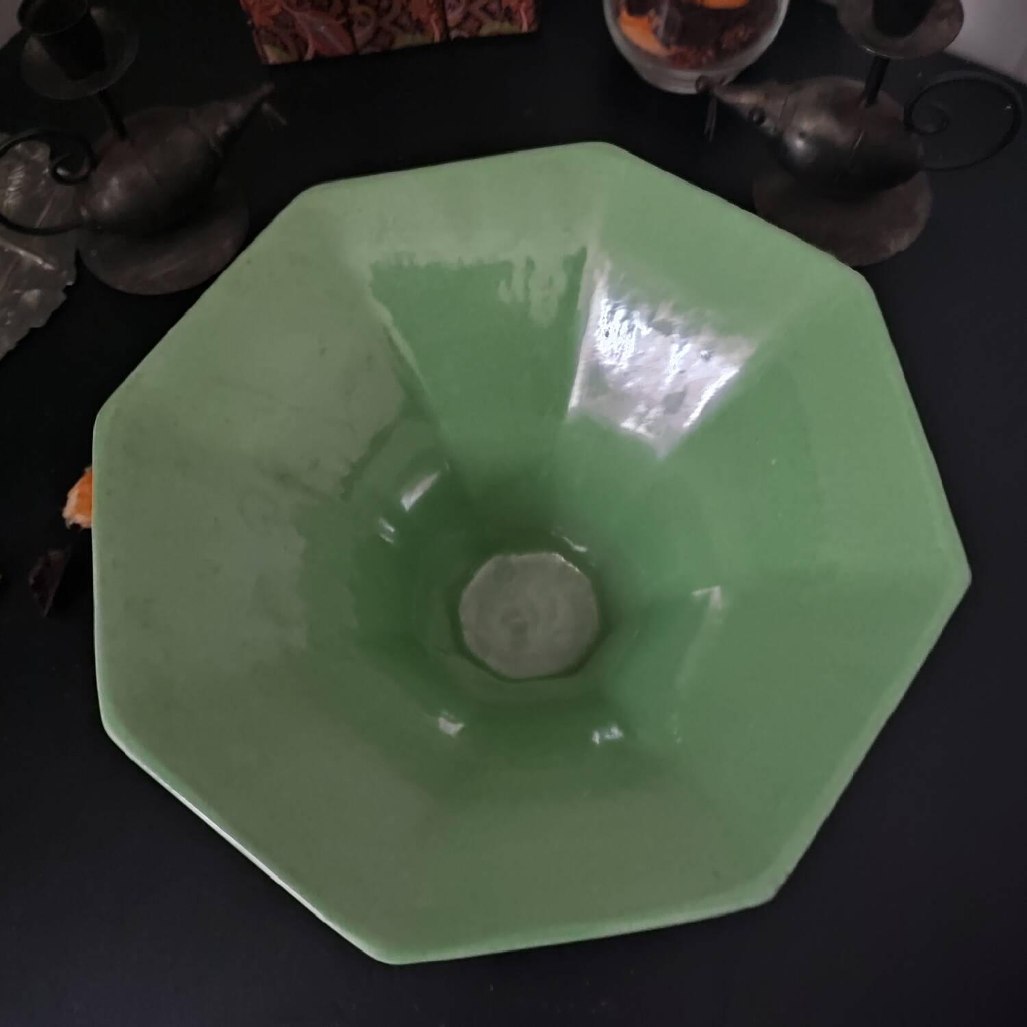 Coupe François Chatain céramique vert émeraude