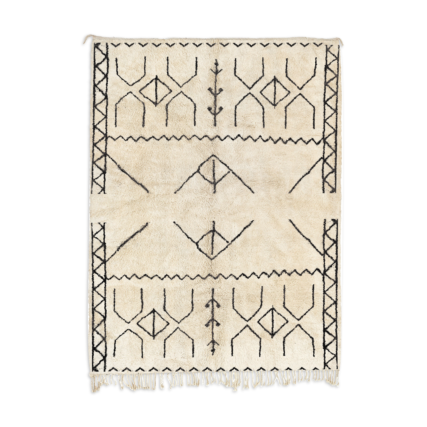 Modern Moroccan carpet white