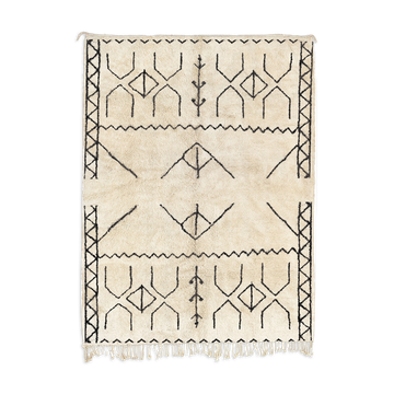 Tapis marocain moderne blanc
