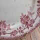 Flat plate ironstone H. Boulenger Choisy-le-roi Paris model – burgundy roses