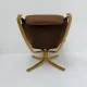 Falcon leather lounge chair by Sigurd Ressel for Vatne Møbler, 1970s