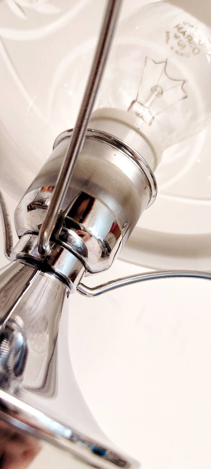 Lampe en table de cristal, Espagne, années 1960