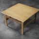 Vintage Mid-Century Scandinavian Modern Low Brown Oak Coffee Table