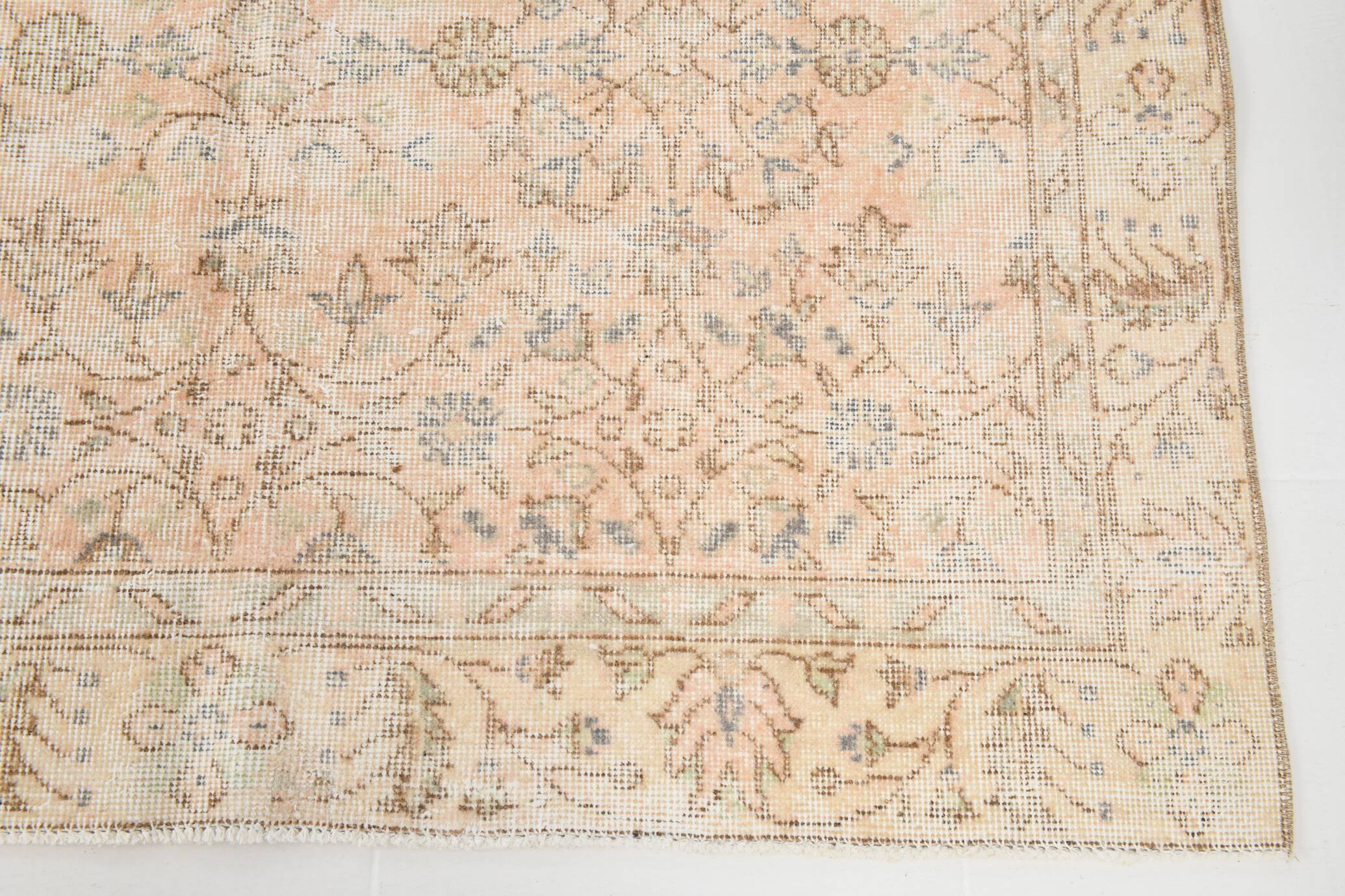 5x9 Peach Orange Turkish Rug, 154x26Cm