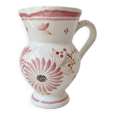 Small vintage pitcher/vase with floral decoration - Henriot Quimper