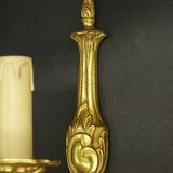Pair of Louis XV style 1-light wall lights - Lumalux Paris - gilded bronze