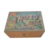 Jeu de loto ancien boite en bois