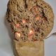 Sculptural lamp in openwork mineral concretion, brutalist style – 42 cm