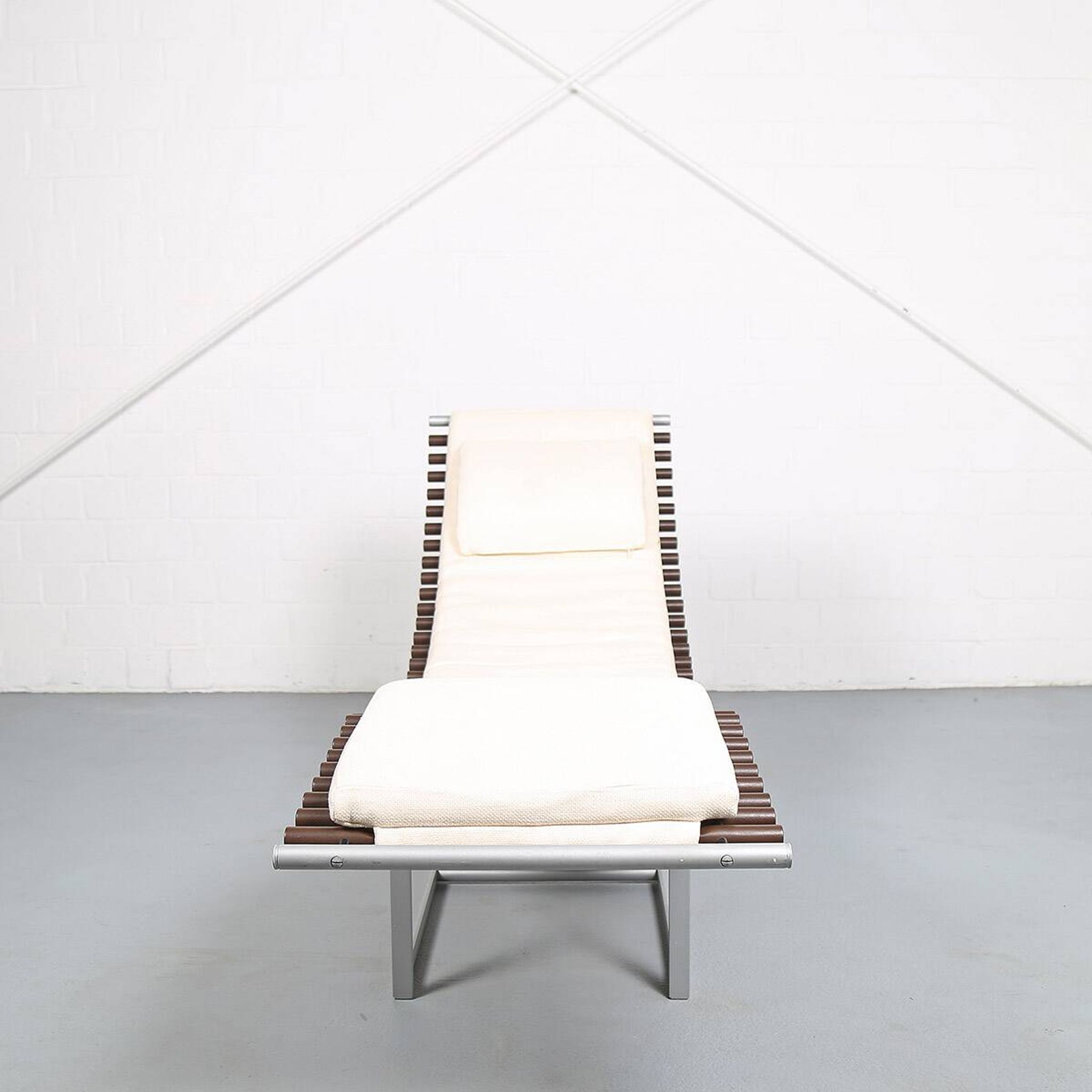 German Spine Back Lounge Chair Chaiselongue by Peter Strassl 70s