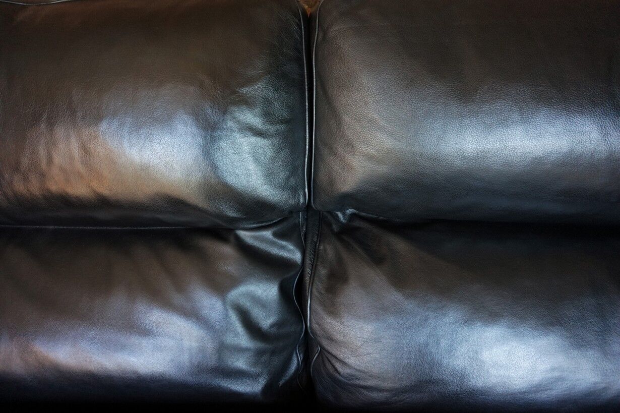 Black Leather Sofa by Tito Agnoli for Poltrona Frau, Italy, 1980s