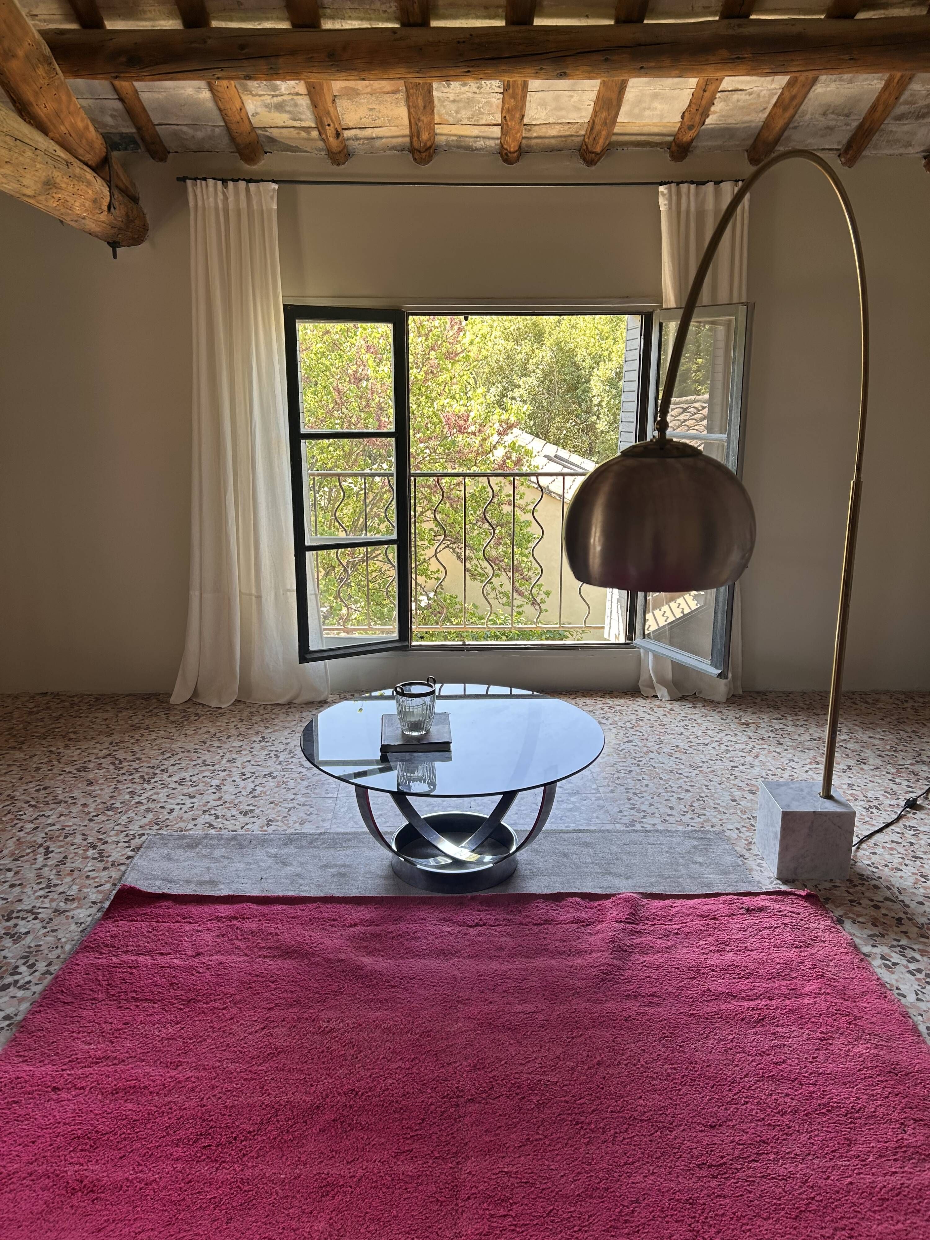 Tapis laine pink vintage grande taille
