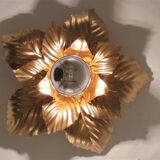 Golden flower wall lamp