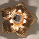 Golden flower wall lamp