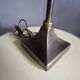 Old bronze lamp base, brown patina - Made in England