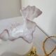 Suspension en opaline blanche et rose
