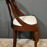 Set of 4 Gondola Chairs in Mahogany, Restoration period – Part 1, 19th century