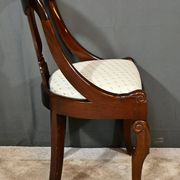 Set of 4 Gondola Chairs in Mahogany, Restoration period – Part 1, 19th century