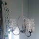 Vintage suspension 50/60s chrome and glass