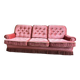 Vintage old rose canapé / armchair with fringes