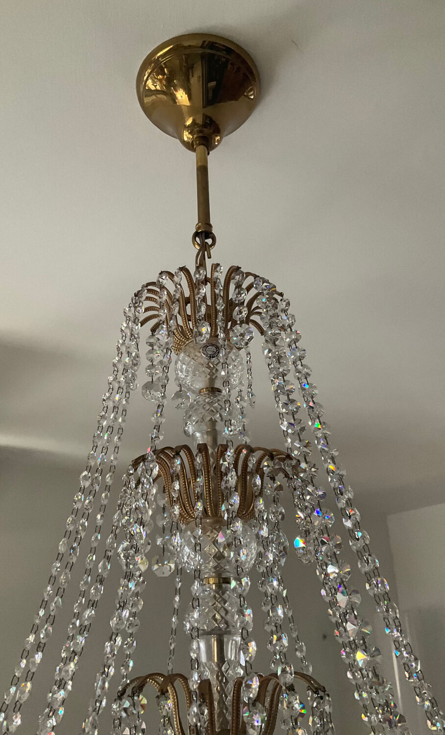 Vends lustre à pampilles cristal 4 branches sur Gens de Confiance