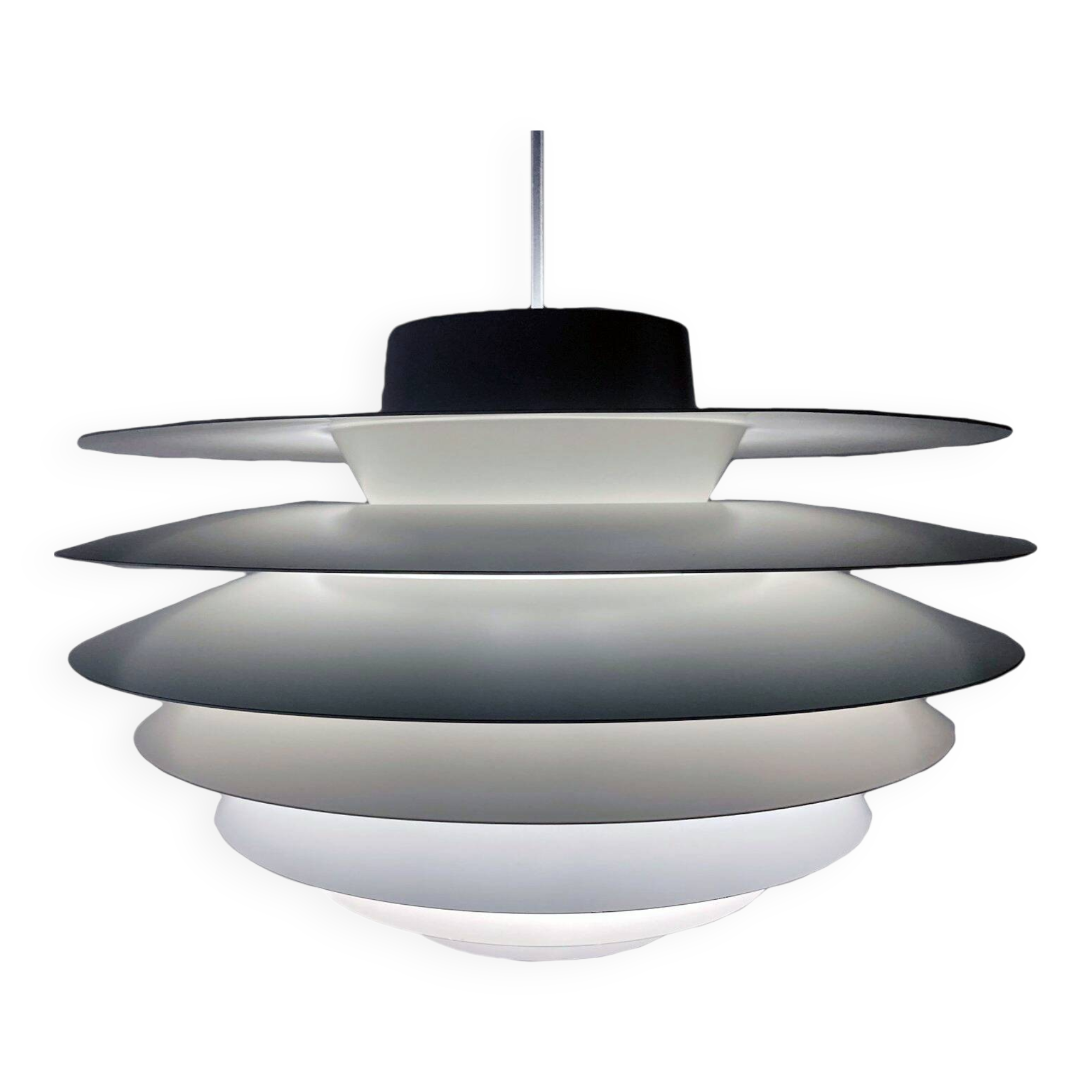 Large Vintage Scandinavian Pendant Lamp • Verona • Svend Middelboe • Nordisk Solar • 1968