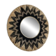 Large round handcrafted mirror in reed