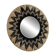 Large round handcrafted mirror in reed
