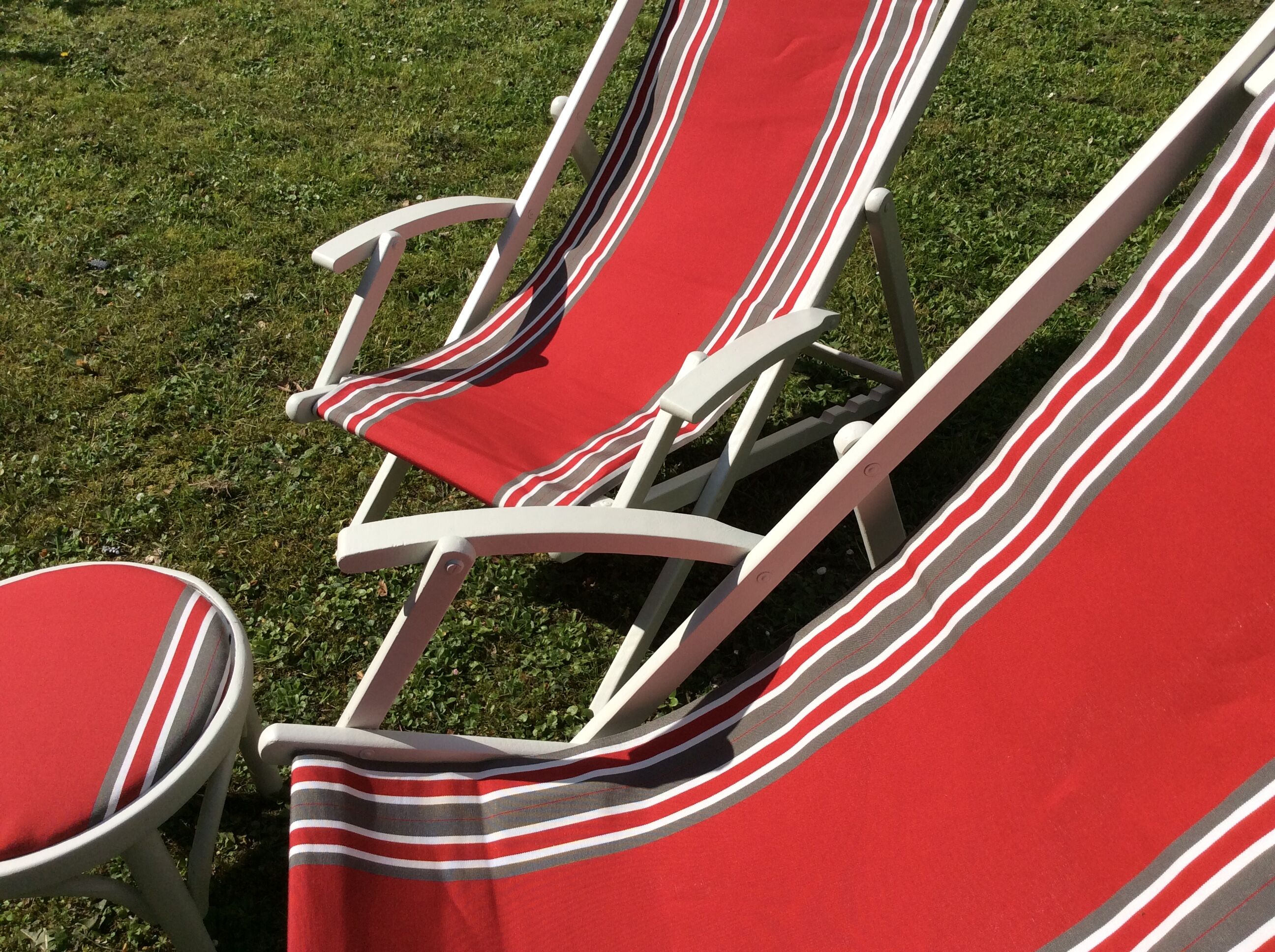 Pair of chairs from the 1950s and coordinated stool