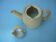 Mini vintage beige ceramic coffee maker
