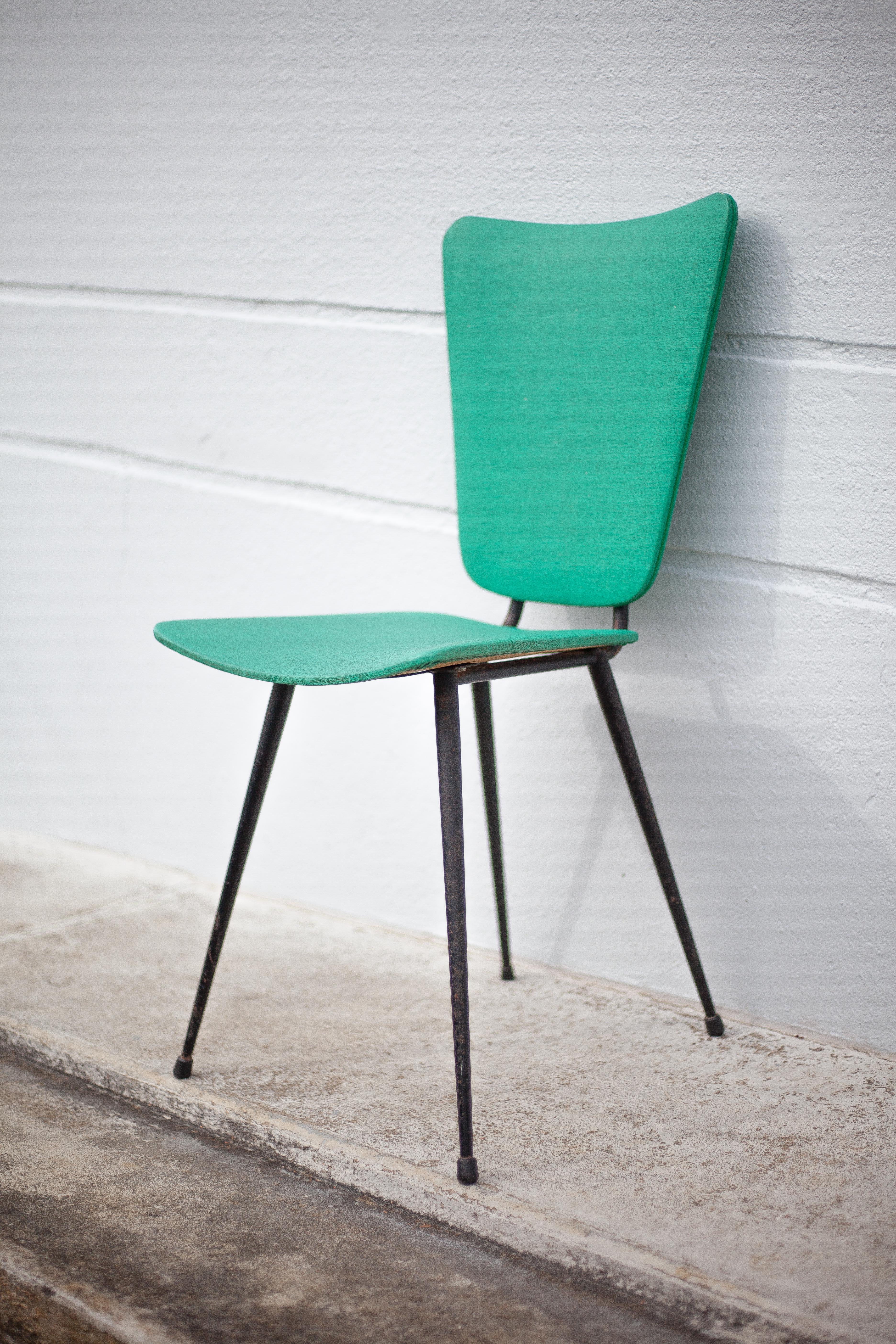 Chair in green skaï, 50