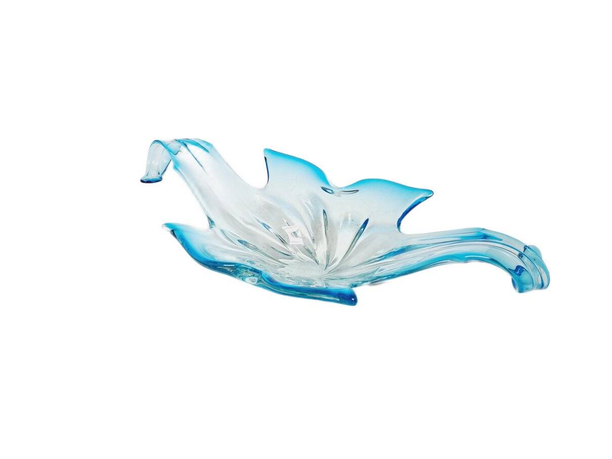 Postmodern Sommerso Murano glass fruit bowl from Mandruzzato, Italy, 1950