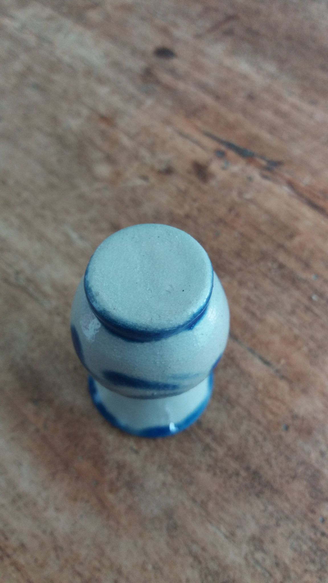Miniature salt-glazed stoneware vase from Alsace