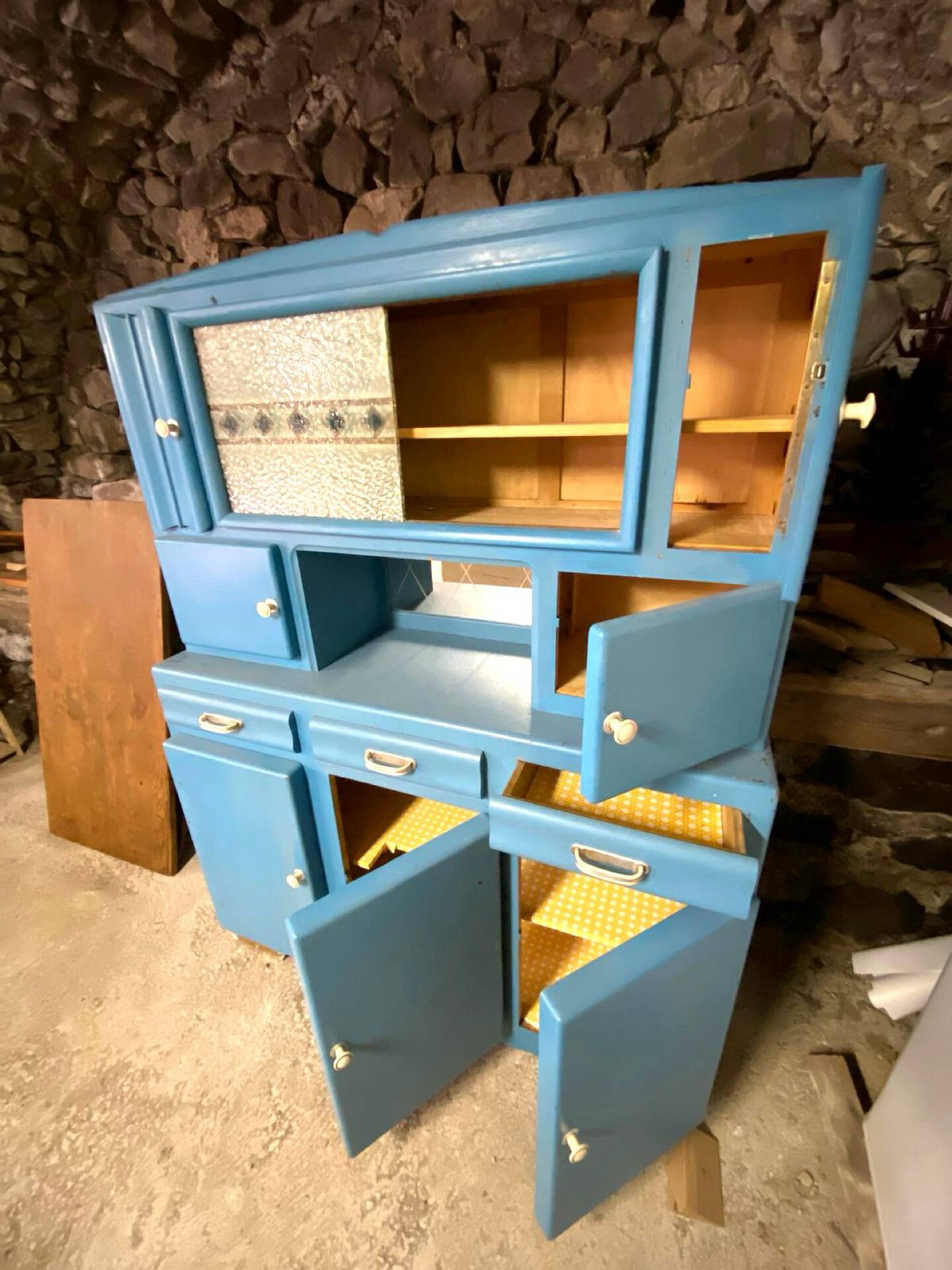 Turquoise blue buffet