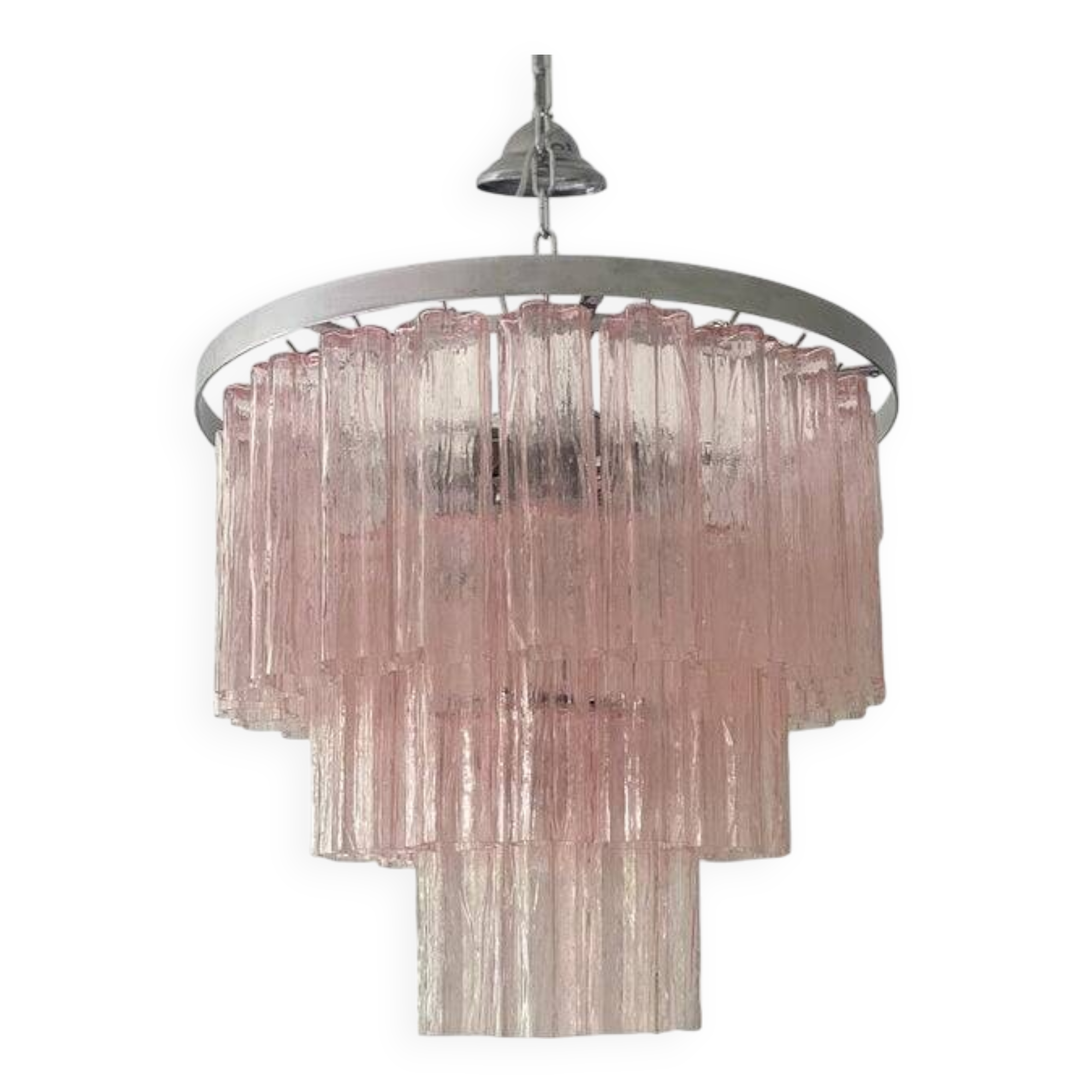 Contemporary “Tronchi” Murano Glass Chandelier in Venini Style