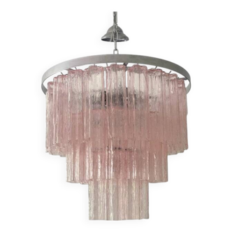 Contemporary “Tronchi” Murano Glass Chandelier in Venini Style