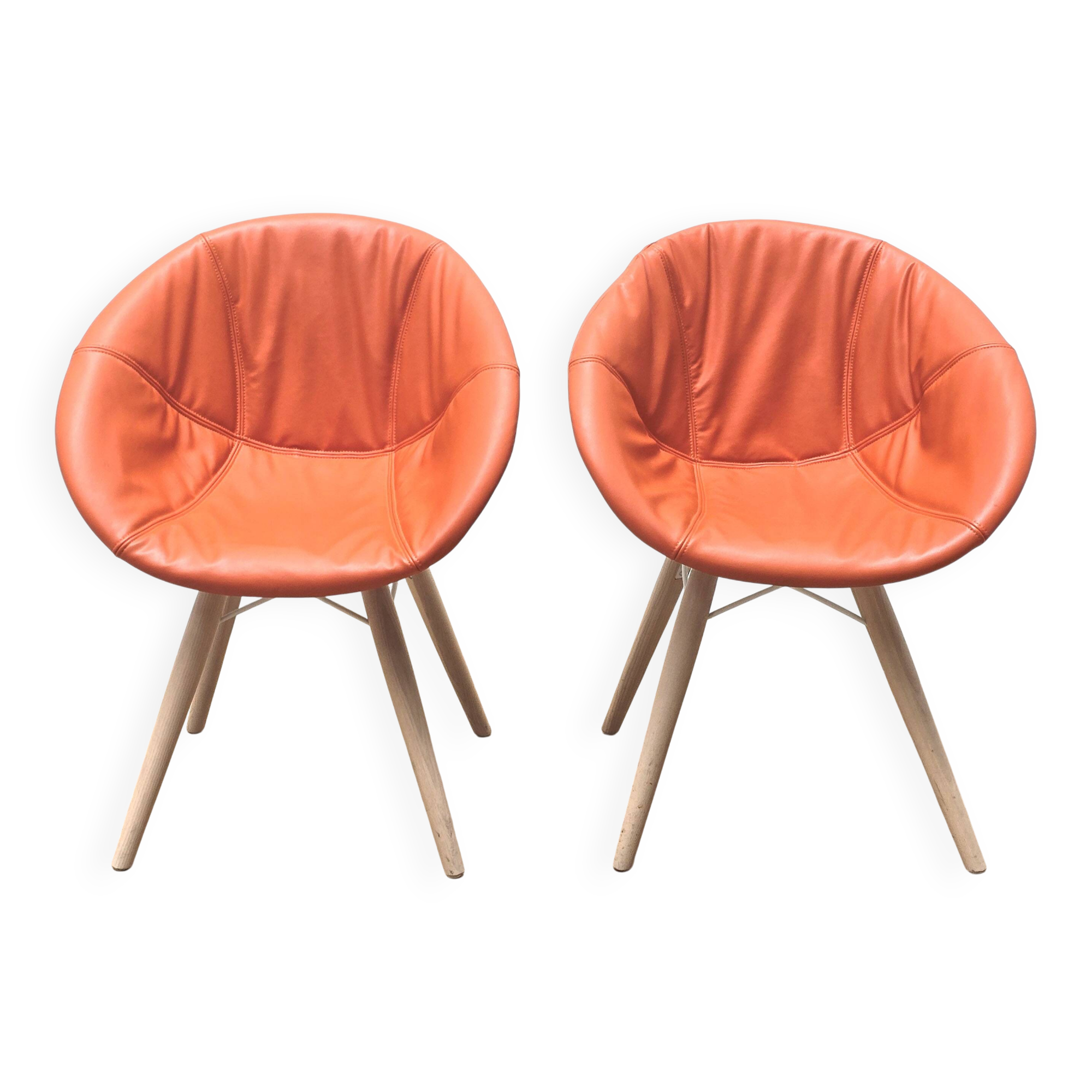 Pair of Gliss Wood 904 armchairs, Pedrali