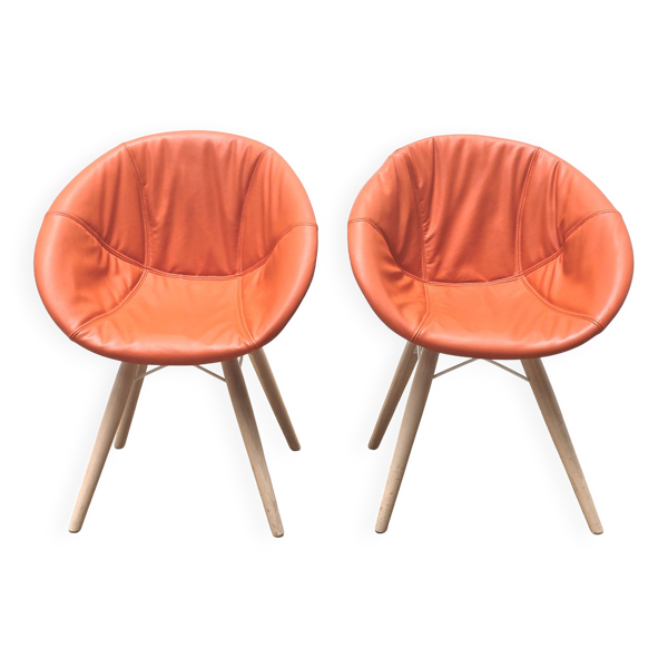 Paire de fauteuils Gliss Wood 904, Pedrali