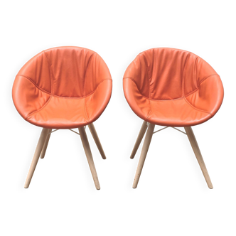 Paire de fauteuils Gliss Wood 904, Pedrali
