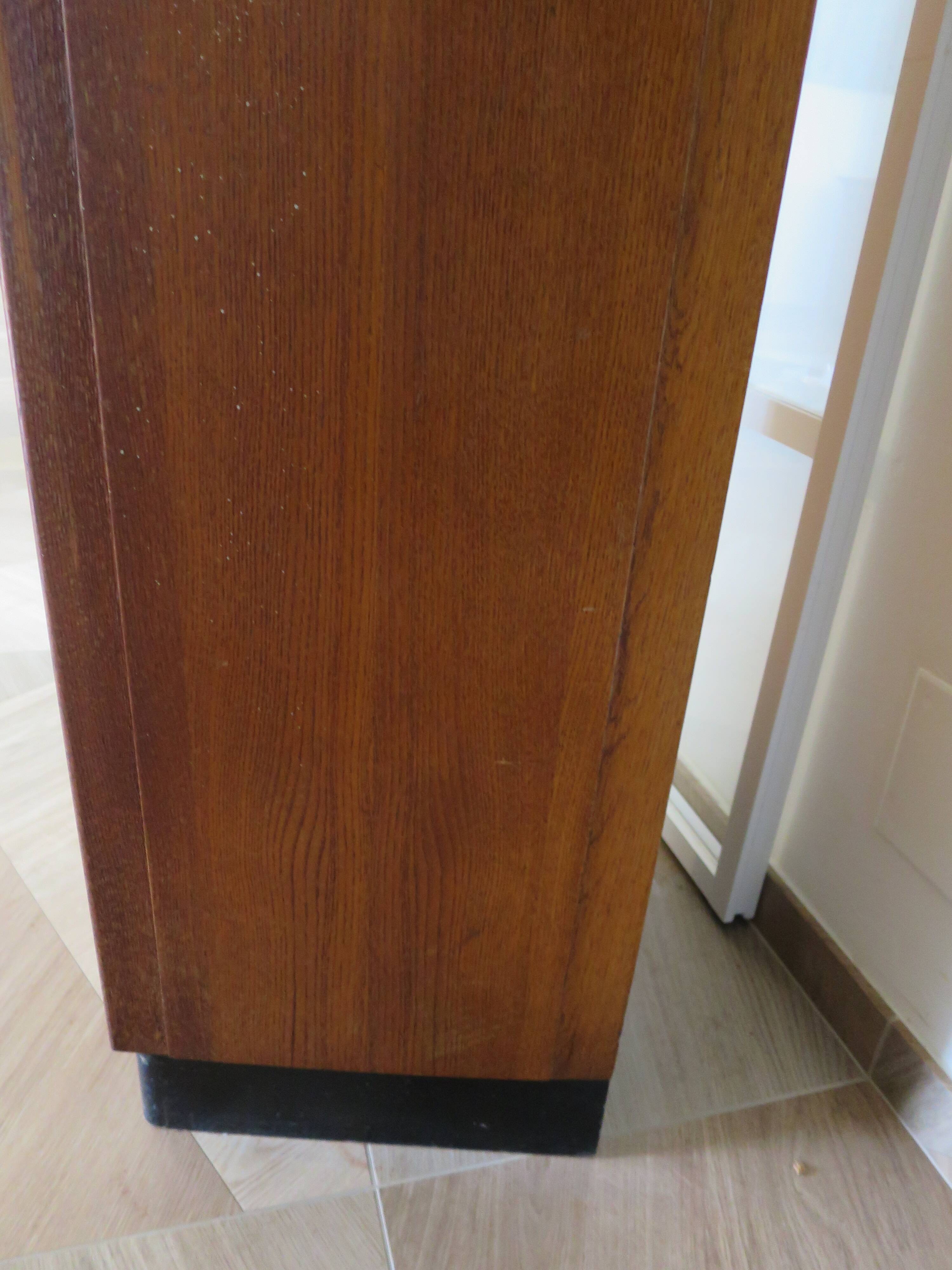Burwood oak curtain file cabinet, 1960s