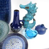 Set of 10 glass and ceramic vintage objects