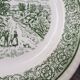 Lot de 4 assiettes plates vertes et bleues