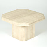 Travertine side table