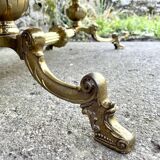 Louis XVI style oval coffee table in onyx and gilt brass